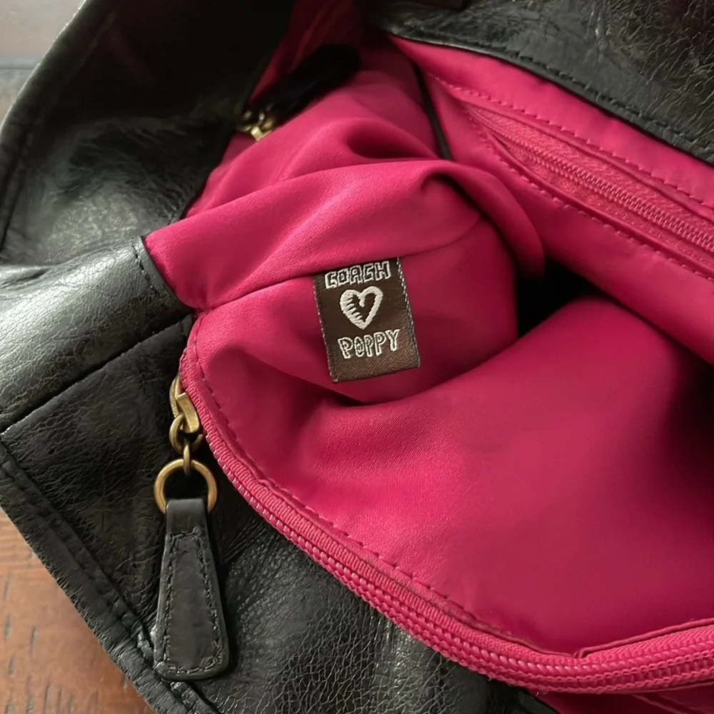 Vintage Coach Poppy collection genuine leather handbag purse ~ - Picture 16 of 16